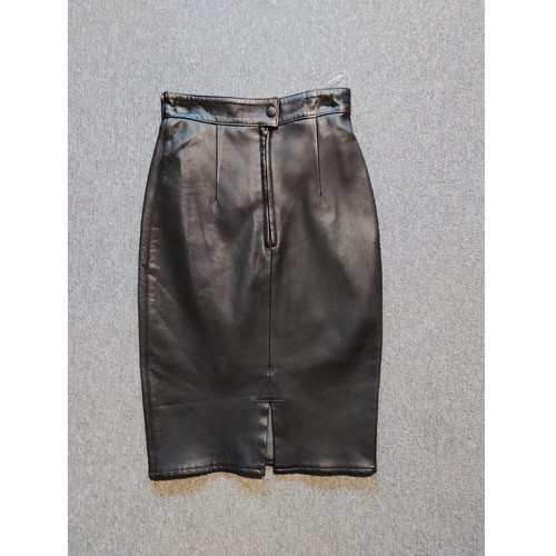 Lederrock lang schwarz - lang,