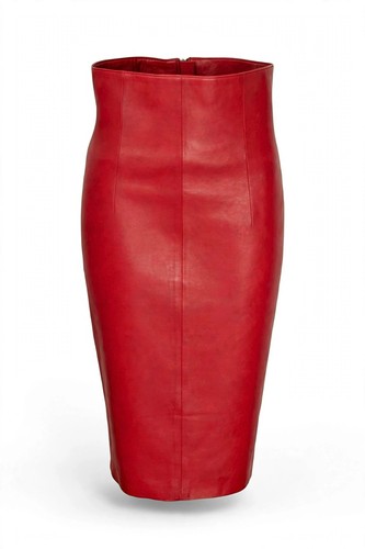 Lederrock hohe taille - lederrock, super