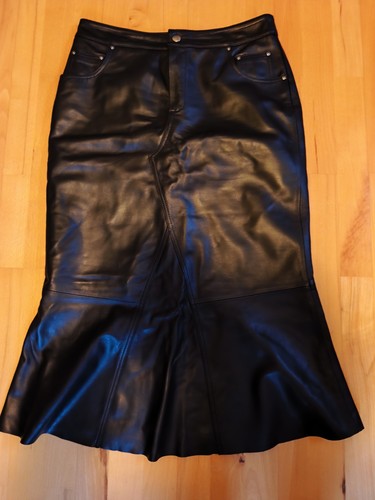 Damen lederrock schwarz lang - damen,