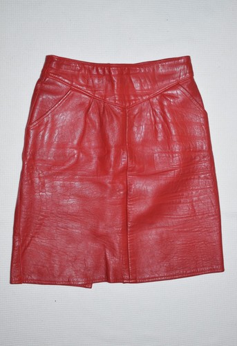 Lederrock vintage rot echtes - lederrock,
